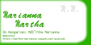 marianna martha business card